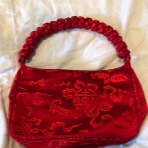 Shanghai Tang red silk purse